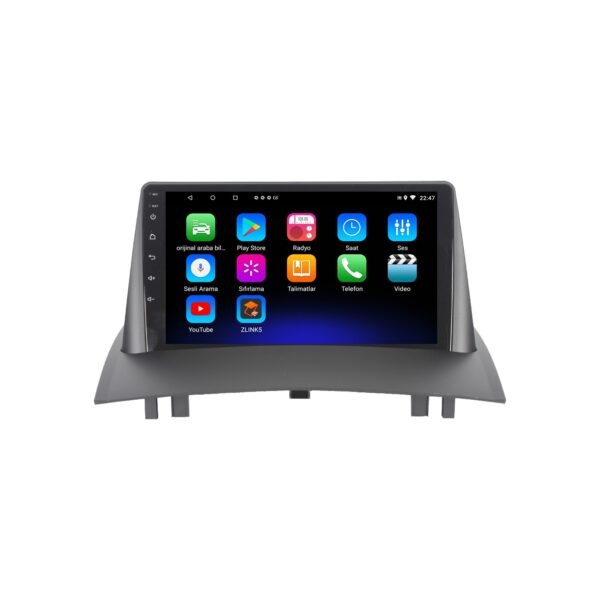 Renault Megane 2 Android 14 Carplay Navigasyon Multimedya - 8GB Ram 128GB HDD - CLLG2028