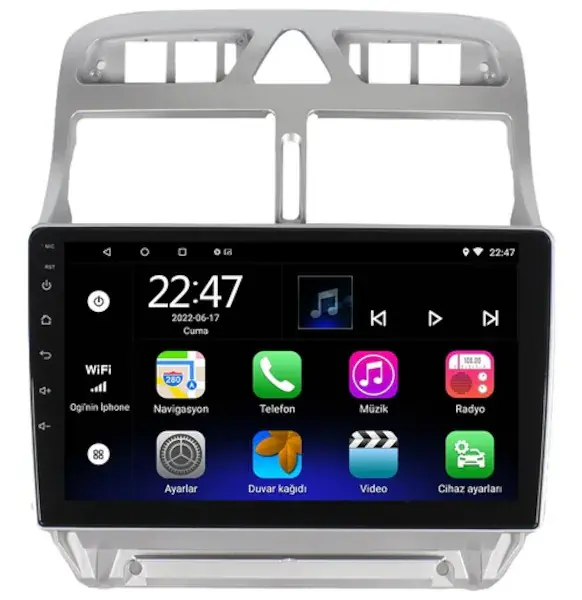 Peugeot 307 (2001-2008) Android 14 Carplay Navigasyon Multimedya - 4GB Ram 64GB HDD - CLLG165