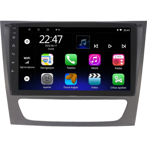 Mercedes E Class W211 E200-E220-E250 (2003-2009) Android 14 Carplay Navigasyon Multimedya - 2GB Ram 32GB HDD - CLLG560