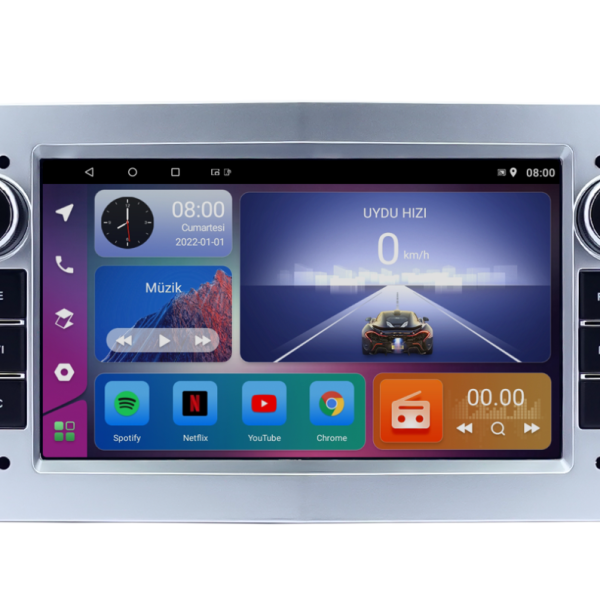 Opel Antara (2004-2012) Android 14 Carplay Navigasyon Multimedya - 4GB Ram 64GB HDD-SİLVER - CLLG24065