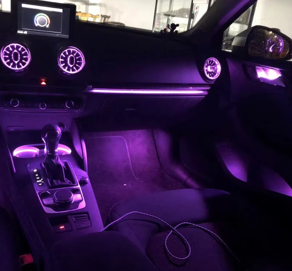 Audi A3 (2019-2020) Uyumu Araç İçi Trimli Ambiyans Aydınlatma Seti