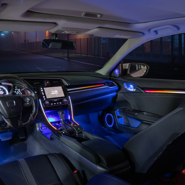 Honda Civic (2016-2021) Uyumlu Araç İçi Trimli Ambiyans Aydınlatma Seti-Dinamik Model