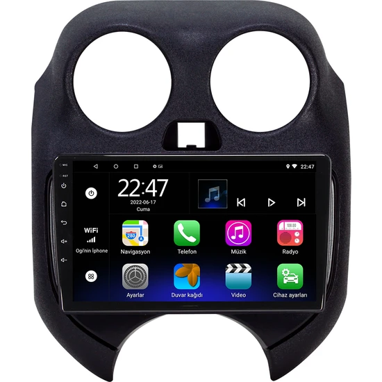 Nissan Micra (2010-2012)  Android 14 Carplay Navigasyon Multimedya - 8GB Ram 128GB HDD - CLLG2270