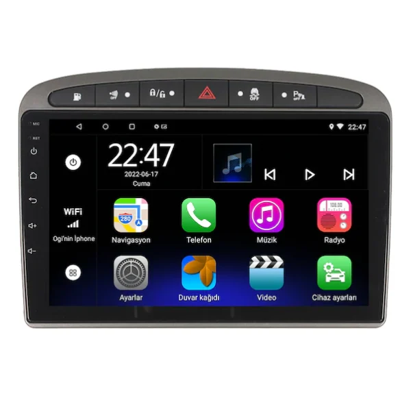 Peugeot 308 Android 14 Carplay Navigasyon Multimedya - 8GB Ram 128GB HDD - CLLG2279